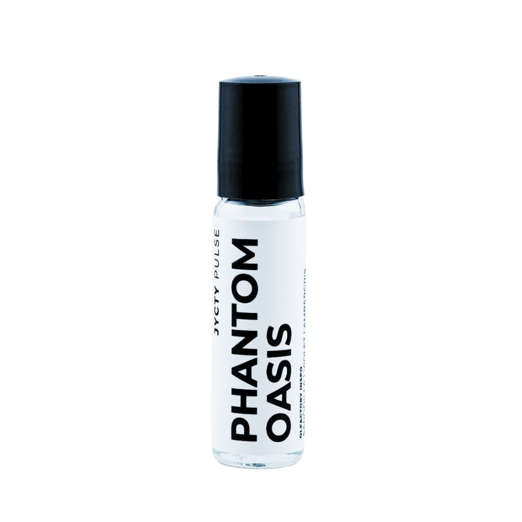 Roll-on bottle labeled 'Phantom Oasis' on a white background