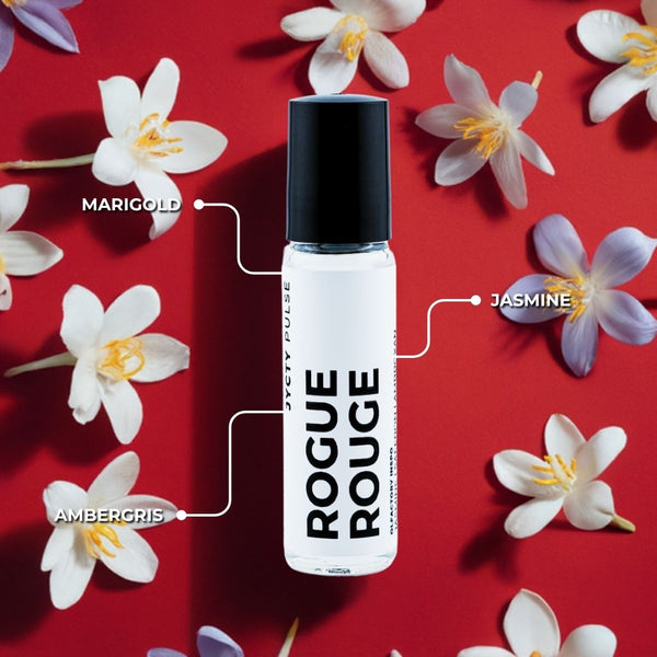 'Rogue Rouge' with marigold, vegan & cruelty -free perfume oil.